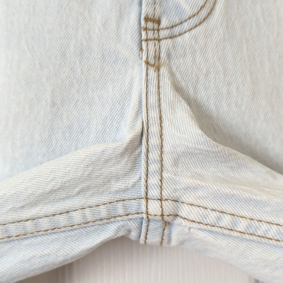 Abercrombie & Fitch Light Wash Baggy Mid Rise Straight Leg Curve Love Jeans 27 - Picture 12 of 14